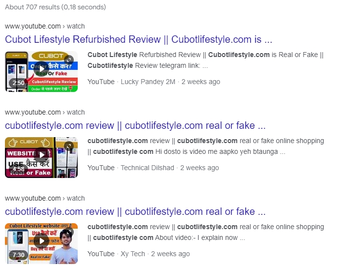 Cubotlifestyle is fake 