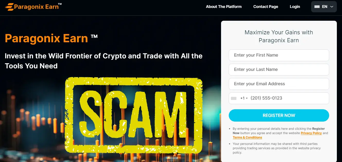 Paragonix-Earn.io Scam: How to Avoid Losing Your Investment