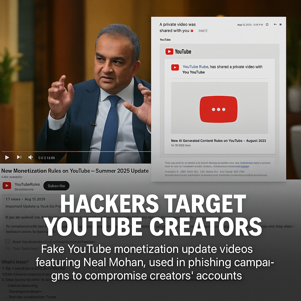 Private Video Phishing: The Newest Threat to YouTube Creators