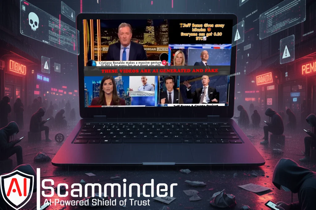Screenshot of a viral deepfake video ad used by safecoins